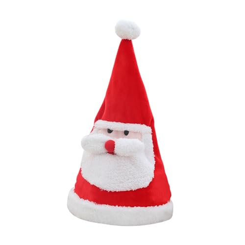 harayaa Elektrische Weihnachts-Weihnachtsmütze mit Musik, Weihnachtsmütze, Kopfbedeckung, Partyhut für Festliche Feiertage von harayaa