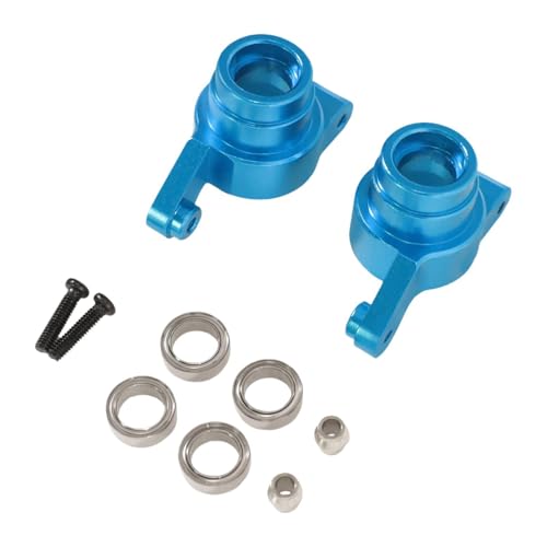 harayaa Ersatz der Hinterradschale, Metall, mit Lagern zu installieren, Upgrade für Wltoys 1/14 RC-Auto 144016 144018, Blau von harayaa