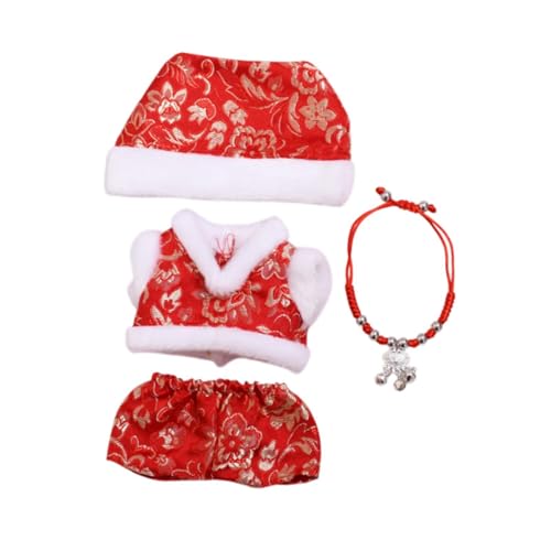 harayaa Festliche Puppenkleidung mit Anhänger, Puppen-Outfits, bequem für Kinder, bezaubernd mit Hut, Neujahrskleidung, Puppenhose für 17 cm große Puppen harayaa Festliche Puppenkleidung mit Anhänger, Puppen-Outfits, bequem für Kinder, bezaubernd mit Hut, Neujahrskleidung, Puppenhose für 17 cm große Puppen von harayaa