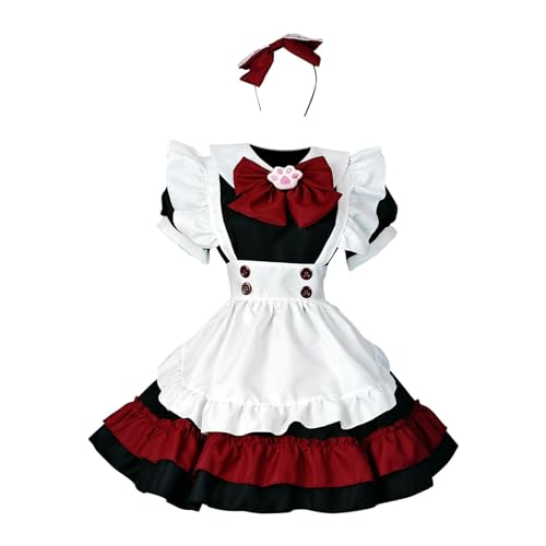 harayaa Französisches Dienstmädchen-Kostüm für Halloween, Party, Anime, Cosplay, Valentinstag, Dienstmädchen-Kleider, Cosplay-Kostüm, Dienstmädchen-Outfit, L von harayaa