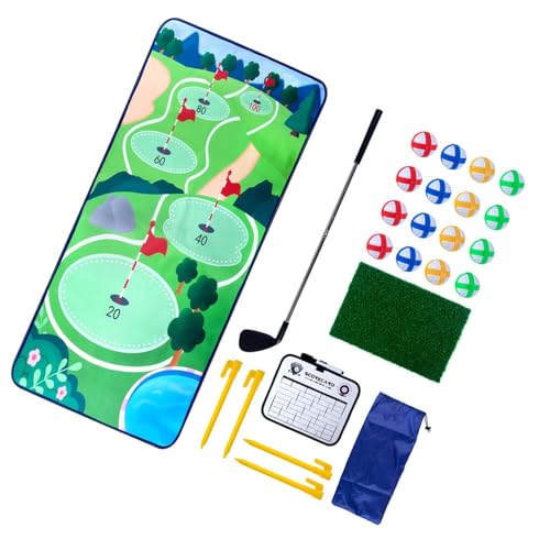harayaa Golfspielset für Kinder mit Golfmatte Und Spielzubehör für 4 bis 8 Jahre, Wiese von harayaa