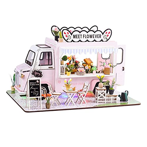 harayaa Hölzernes Puppenhaus-Miniaturhaus-Zubehör-, kleines Hausmodell für Frauen, Teenager, Mädchen, Jungen, Damen, Kinder harayaa Hölzernes Puppenhaus-Miniaturhaus-Zubehör-, kleines Hausmodell für Frauen, Teenager, Mädchen, Jungen, Damen, Kinder von harayaa
