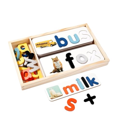 harayaa Holz Zauber Lernspielzeug für Kinder über 3–8 Jahre, Brettbuchstaben mit Box harayaa Holz Zauber Lernspielzeug für Kinder über 3–8 Jahre, Brettbuchstaben mit Box von harayaa