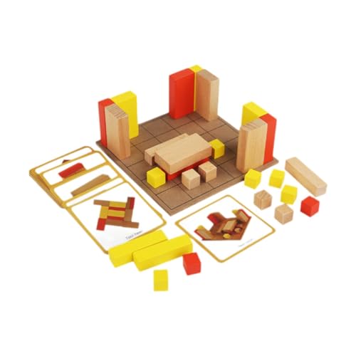 harayaa Holzbausteine, Räumliches Denken, Pädagogisches Spielzeug, Konstruktionsspielzeug mit Doppelseitigen Karten, für Kinder Im Vorschulalter, Geschenke harayaa Holzbausteine, Räumliches Denken, Pädagogisches Spielzeug, Konstruktionsspielzeug mit Doppelseitigen Karten, für Kinder Im Vorschulalter, Geschenke von harayaa