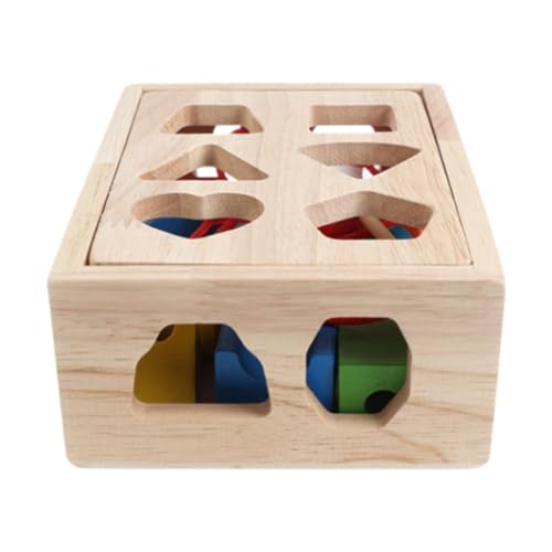 harayaa Holzform-Sortierbox, Fädelspielzeug, kognitives Spielzeug, Formsortierer für -, 16 Löcher harayaa Holzform-Sortierbox, Fädelspielzeug, kognitives Spielzeug, Formsortierer für -, 16 Löcher von harayaa