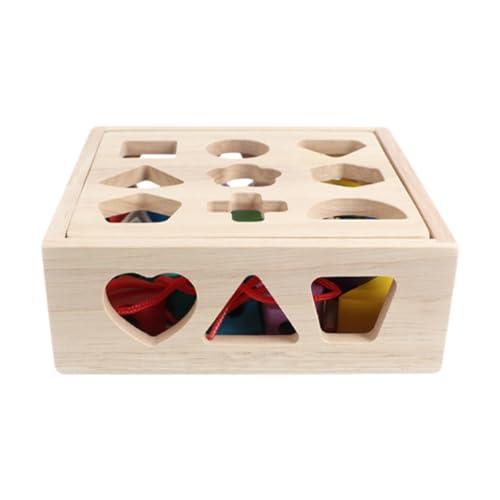 harayaa Holzform-Sortierbox, Fädelspielzeug, kognitives Spielzeug, Formsortierer für -, 21 Löcher harayaa Holzform-Sortierbox, Fädelspielzeug, kognitives Spielzeug, Formsortierer für -, 21 Löcher von harayaa
