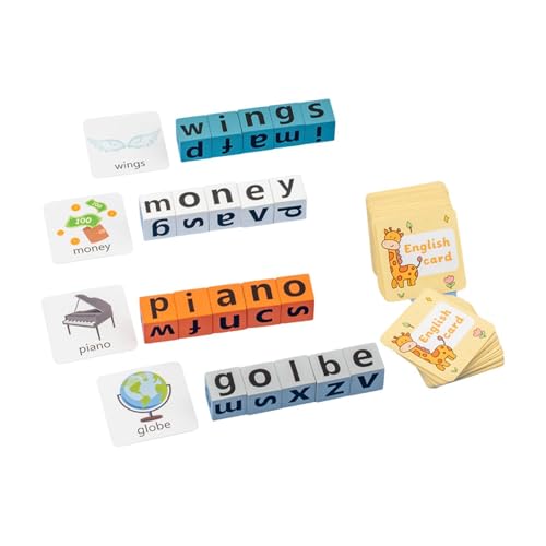 harayaa Holzklötze, Rechtschreibspiel, passendes Buchstabenspiel, Alphabet-Rätsel, Blöcke für Kinder, Ohne Glocke harayaa Holzklötze, Rechtschreibspiel, passendes Buchstabenspiel, Alphabet-Rätsel, Blöcke für Kinder, Ohne Glocke von harayaa