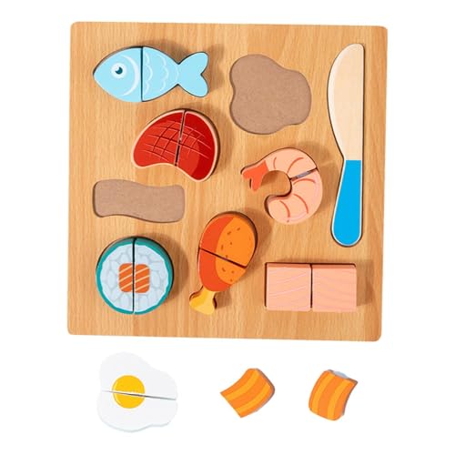 harayaa Holzschneidepuzzle für Kinder, Holzklammer, Kleinkinderpuzzle, Küchenspielzeug für Handarbeit, Fleisch harayaa Holzschneidepuzzle für Kinder, Holzklammer, Kleinkinderpuzzle, Küchenspielzeug für Handarbeit, Fleisch von harayaa