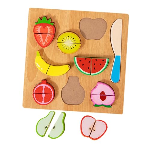 harayaa Holzschneidepuzzle für Kinder, Holzklammer, Kleinkinderpuzzle, Küchenspielzeug für Handarbeit, Frucht harayaa Holzschneidepuzzle für Kinder, Holzklammer, Kleinkinderpuzzle, Küchenspielzeug für Handarbeit, Frucht von harayaa