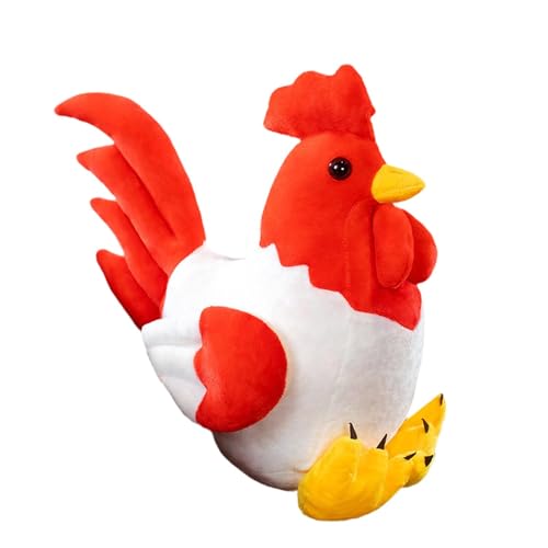 harayaa Huhn Plüsch Spielzeug Dekoration Stofftier Ornament für Jungen Mädchen Teens Kinder, Rot Und Weiß harayaa Huhn Plüsch Spielzeug Dekoration Stofftier Ornament für Jungen Mädchen Teens Kinder, Rot Und Weiß von harayaa