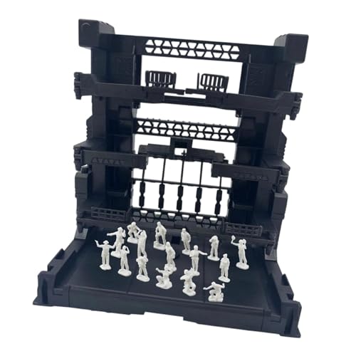harayaa Ineinander greifende Display-Basis, Baufiguren, Modellbau-Werkzeuge, Heimdekoration, DIY-Modellbausatz, Ausstellungsstand, Schwarz, 16.5 X 11.5 X 16.5 von harayaa