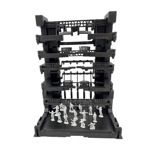 harayaa Ineinander greifende Display-Basis, Baufiguren, Modellbau-Werkzeuge, Heimdekoration, DIY-Modellbausatz, Ausstellungsstand, Schwarz, 16.5 X 11.5 X 21.5 von harayaa