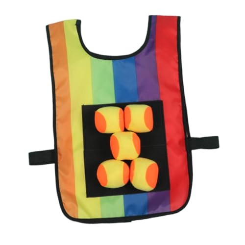 harayaa Klebrige Ball Spiel mit Weste Völkerball Spielzeug Party Requisiten Fangen Werfen für Outdoor-Aktivitäten Geschenk, Weste mit Bällen von harayaa