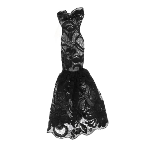 harayaa Kleid im Maßstab 1:6, Meerjungfrauenrock, Schwanzrock, Kleidung für Geburtstagsgeschenke, Esszimmer, SCHWARZ von harayaa