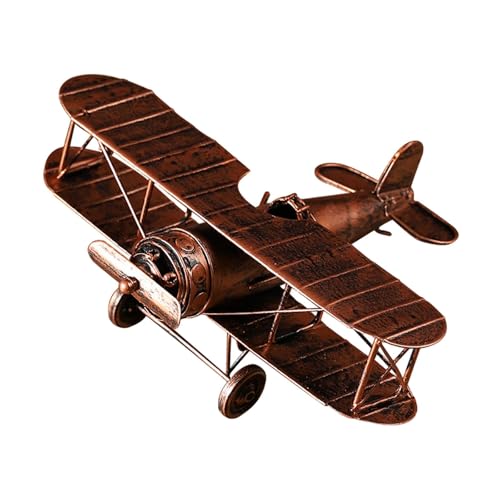 harayaa Kleines Flugzeug, Modellflugzeug, Segelflugzeug, Retro, Dekoratives Flugzeug Aus Metalldruckguss, Flugzeugornamente für Den, Bronze von harayaa
