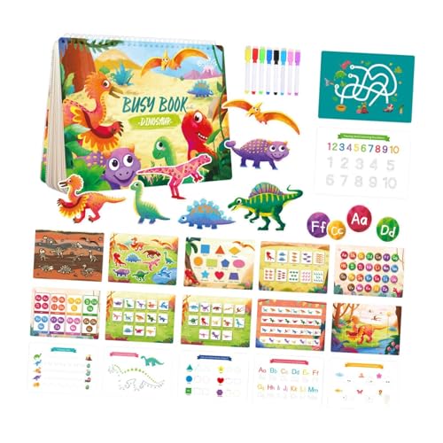 harayaa Kleinkinder Aufkleber Buch Ruhige Spielzeugbuch Bildung Feinmotorischer Fähigkeiten Interaktives Interaktiver Lernwerkzeug für Den Kindergarten, Dinosaurierthema harayaa Kleinkinder Aufkleber Buch Ruhige Spielzeugbuch Bildung Feinmotorischer Fähigkeiten Interaktives Interaktiver Lernwerkzeug für Den Kindergarten, Dinosaurierthema von harayaa