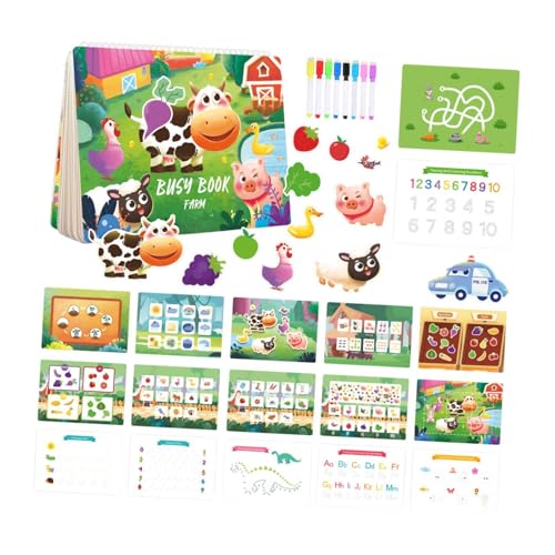 harayaa Kleinkinder Aufkleber Buch Ruhige Spielzeugbuch Bildung Feinmotorischer Fähigkeiten Interaktives Interaktiver Lernwerkzeug für Den Kindergarten, Farmthema harayaa Kleinkinder Aufkleber Buch Ruhige Spielzeugbuch Bildung Feinmotorischer Fähigkeiten Interaktives Interaktiver Lernwerkzeug für Den Kindergarten, Farmthema von harayaa