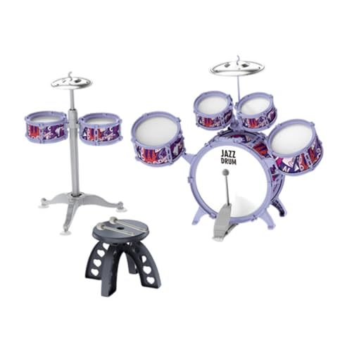 harayaa Kleinkinder Jazz Drum Kit Musikspielzeug mit Hockerentwicklung Spielzeug für Konzertkindergarten von harayaa