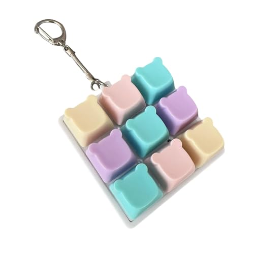 harayaa -Klicker-Spielzeug, Zappelspielzeug, kompakter, lustiger Würfel, Geschenke für Erwachsene, mechanischer -Schlüsselanhänger mit 9, Macaron-bär harayaa -Klicker-Spielzeug, Zappelspielzeug, kompakter, lustiger Würfel, Geschenke für Erwachsene, mechanischer -Schlüsselanhänger mit 9, Macaron-bär von harayaa