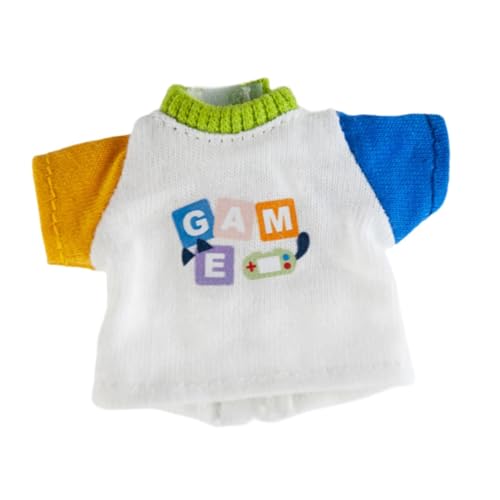 harayaa Kurzärmeliges Oberteil für Minipuppen, Handgefertigtes Outfit Set für Zierliche Puppen, Einzigartige Geschenkidee, Weiß von harayaa