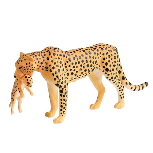 harayaa Leoparden-Spielzeugfigur, Leopardenfiguren, Geparden-Spielset, Wildtierstatue für Partygeschenke von harayaa