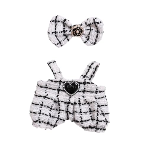 harayaa Mädchen Puppenkleidung, Puppen Overall mit Haar Accessoires, Weiß von harayaa