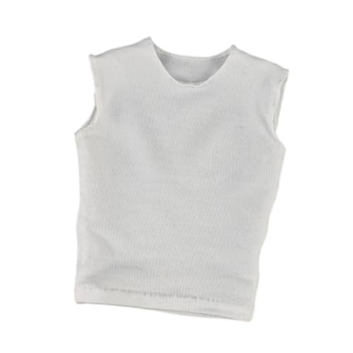 harayaa Männliche Figur T-Shirt ärmellose Weste, 1/6 Mode Kurzarm, Mini-Puppenkleidung, fürfür 12" männliche Actionfiguren ACCS, Dress up, Weiß harayaa Männliche Figur T-Shirt ärmellose Weste, 1/6 Mode Kurzarm, Mini-Puppenkleidung, fürfür 12" männliche Actionfiguren ACCS, Dress up, Weiß von harayaa