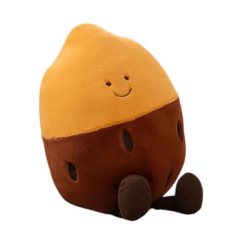 harayaa Mais Süßkartoffel gefülltes Spielzeug weiche Spielzeug kreative dekorative Bequeme Pflanzen -Plushie -Sofa Kissen für Wohnzimmer Schlafzimmer, Braune Süßkartoffel von harayaa