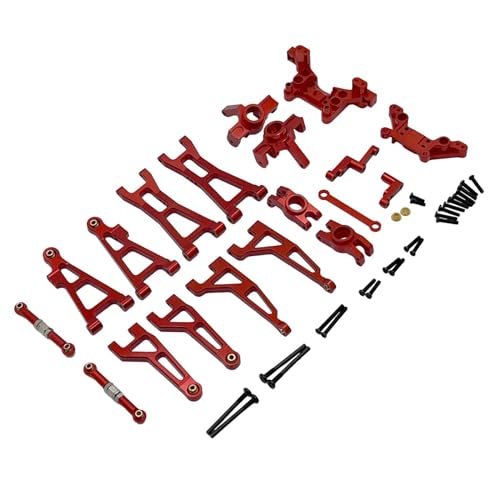 harayaa Metall Ersatzteile für 1/16 RC Cars, Robustes Zubehör für 16207, 16208, 16209, 16210, DIY Zubehör, Rot von harayaa