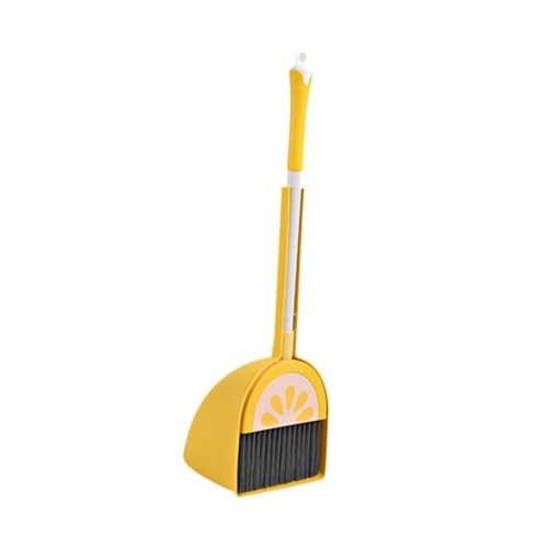harayaa Mini Und Dustpan Set für Kinder, Kleinkinderbesen, Spielzeugspielspielzeug, Cartoon Kinderreinigungsset für 3 6 Spielen, Zitronengelb von harayaa
