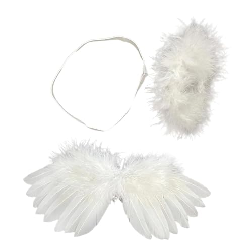 harayaa Miniaturflügel Und Kopfbedeckung für Kinder DIY Set, Weiß von harayaa