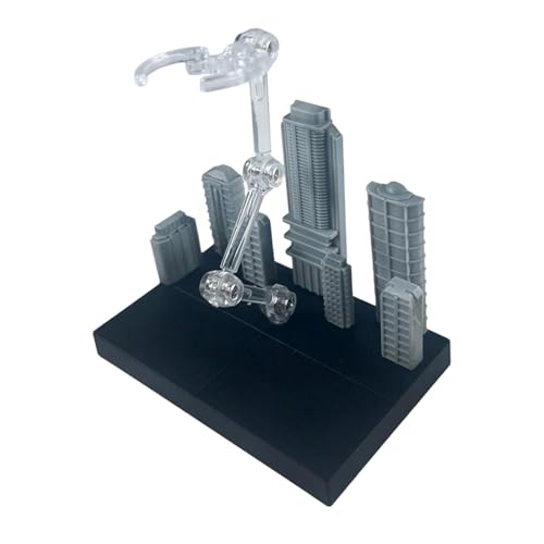 harayaa Modell-Displayständer, Mehrzweckbasis mit Stadthintergrund für die für -Kollektion, Schwarz 10x6.5x8cm von harayaa