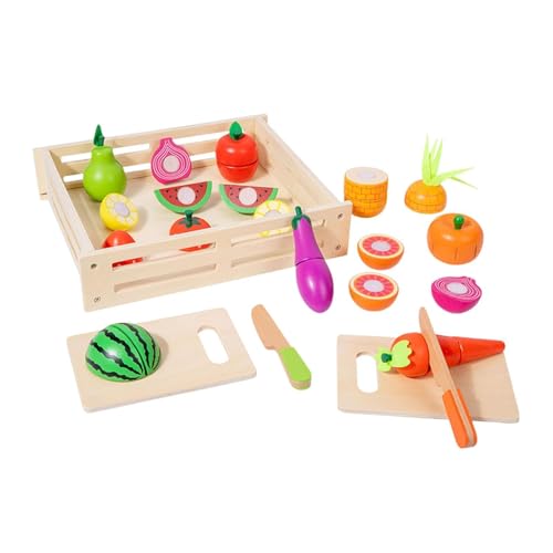 harayaa Obst Und Gemüseschneidespielzeug, Rollenspiel Lebensmittelset für Die Küche mit Aufbewahrungskorb für Kinder harayaa Obst Und Gemüseschneidespielzeug, Rollenspiel Lebensmittelset für Die Küche mit Aufbewahrungskorb für Kinder von harayaa
