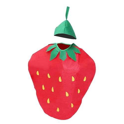 harayaa Obstkostüm für Kinder, Leicht, Cosplay Kostüm, Dekoratives Outfit, Verkleidung für Halloween, Karneval, Rollenspiel Requisiten, Erdbeere harayaa Obstkostüm für Kinder, Leicht, Cosplay Kostüm, Dekoratives Outfit, Verkleidung für Halloween, Karneval, Rollenspiel Requisiten, Erdbeere von harayaa