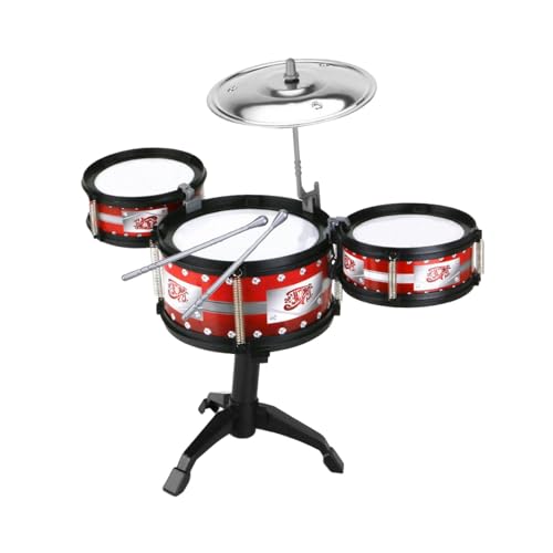 harayaa Pädagogisches Schlagzeug für Kleinkinder, Band Rock Set, Schlaginstrument Spielzeug, Anfänger Schlagzeug für Kinder Im Alter von 1 2 3 4 Jahren, 3 Trommel von harayaa