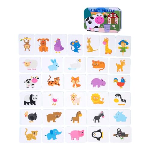 harayaa Passende Puzzle-Spiel Lernspielzeug Frühes Lernen Fokus Vorschulisches Lernen Cartoon Passende Karten Kleinkinder Puzzles, Bauernhoftier Puzzle von harayaa