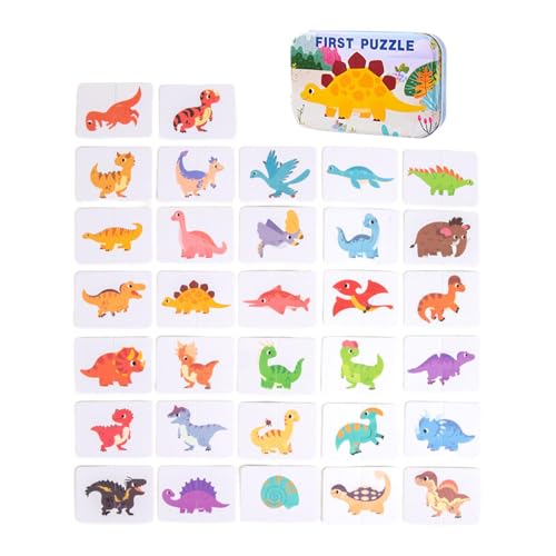 harayaa Passende Puzzle-Spiel Lernspielzeug Frühes Lernen Fokus Vorschulisches Lernen Cartoon Passende Karten Kleinkinder Puzzles, Dinosaurier Puzzle von harayaa