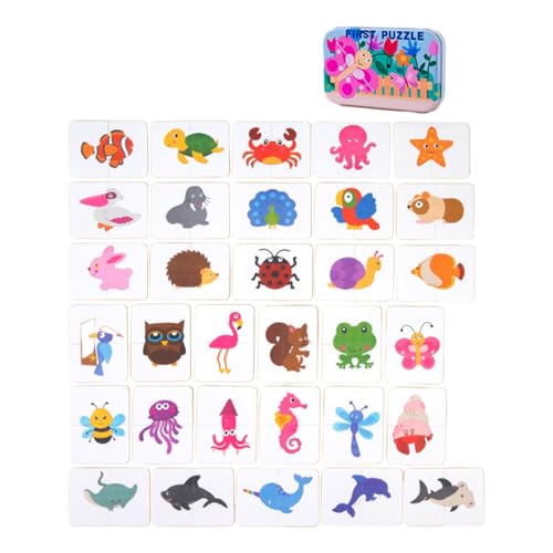 harayaa Passende Puzzle-Spiel Lernspielzeug Frühes Lernen Fokus Vorschulisches Lernen Cartoon Passende Karten Kleinkinder Puzzles, Ozeantier Puzzle von harayaa