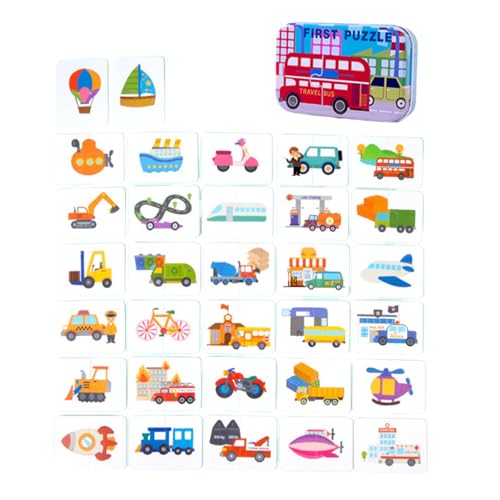 harayaa Passende Puzzle-Spiel Lernspielzeug Frühes Lernen Fokus Vorschulisches Lernen Cartoon Passende Karten Kleinkinder Puzzles, Transport von harayaa