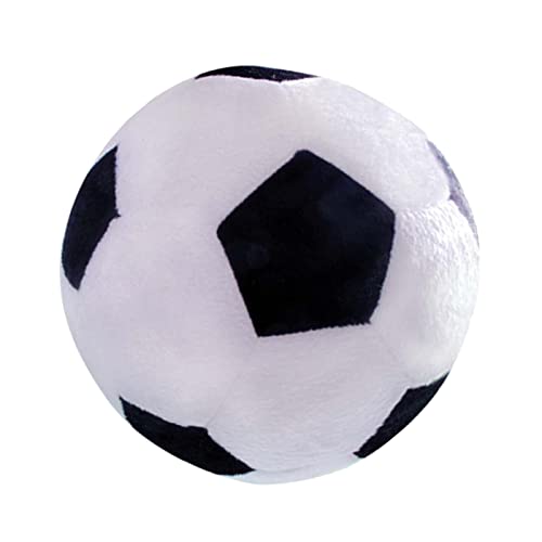 harayaa Plüsch Fußball Spielzeug 17 cm Ball Spielzeug Plüsch Kissen, Weiches Fußball Plüsch Spielzeug für Geschenk Kind Jungen Mädchen, weiß schwarz von harayaa
