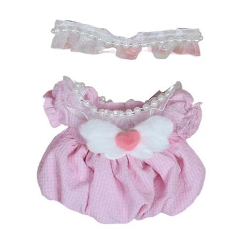 harayaa Plüschpuppenkleid mit Stirnband. Machen Sie Ihren eigenen Puppenrock mit Puffärmeln für 20 cm große Puppen. , ROSA harayaa Plüschpuppenkleid mit Stirnband. Machen Sie Ihren eigenen Puppenrock mit Puffärmeln für 20 cm große Puppen. , ROSA von harayaa