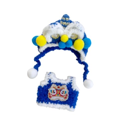 harayaa Puppen-Outfit mit Löwentanz-Hut, Kostümzubehör für 6,69 Zoll Puppen, Blau harayaa Puppen-Outfit mit Löwentanz-Hut, Kostümzubehör für 6,69 Zoll Puppen, Blau von harayaa