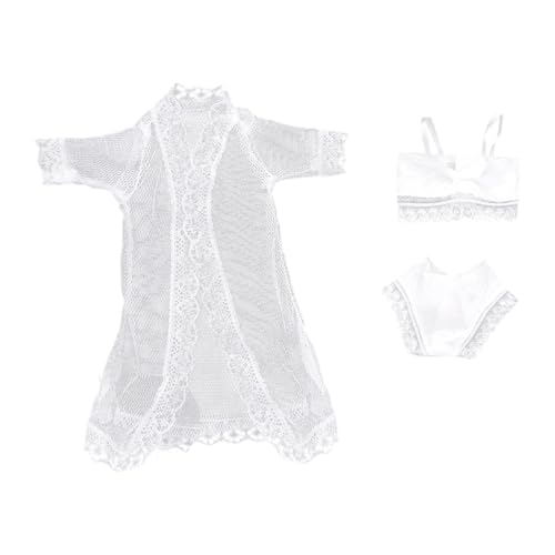 harayaa Puppen-Schlafanzug, Anzug für 11,5'' Mädchenpuppe, handgefertigt, Schlafanzug, Bikini-Kleidung, Weiß von harayaa