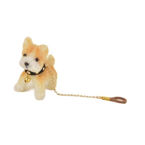 harayaa Puppenhaus Miniatur Welpe Handgefertigt Im Maßstab 1:12 Party Favors Haustier Modell Mini Puppenhaus Dekoration für Puppenhaus Mikro Landschaft, Gelb von harayaa