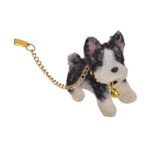 harayaa Puppenhaus Miniatur Welpe Handgefertigt Im Maßstab 1:12 Party Favors Haustier Modell Mini Puppenhaus Dekoration für Puppenhaus Mikro Landschaft, Schwarz-Weiss von harayaa