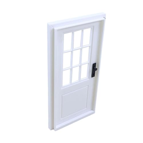 harayaa Puppenhaus Miniaturtür, Puppenhausmöbel, Dekoration, Szene, Fotografie Requisiten, Kleines Tür Dekorationsmodell, Weiße Farbe von harayaa