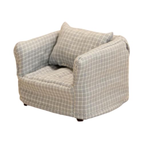harayaa Puppenhaus Sofa, Couch, Puppenhaus Möbel, 1:12, Heimdekoration, Sessel für Puppenhaus, Mikro Landschaftszubehör, Dekoration, Blau harayaa Puppenhaus Sofa, Couch, Puppenhaus Möbel, 1:12, Heimdekoration, Sessel für Puppenhaus, Mikro Landschaftszubehör, Dekoration, Blau von harayaa