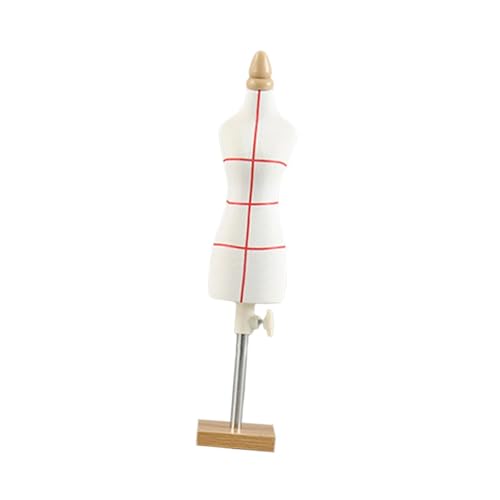 harayaa Puppenkleiderform Mini Schneidermodell Model Professionelle Dekoration Lieferungen Schneiderform Form Ständer Sewing Schaufensterpuppe für Szenenlayou, 26 cm und quadratische Basis von harayaa