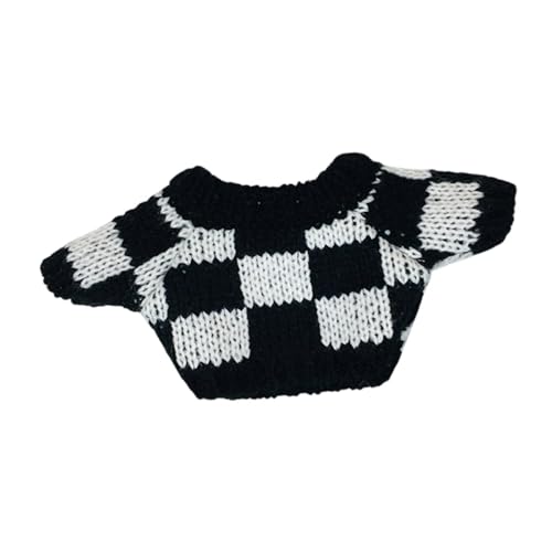 harayaa Puppenkleidung, Kleider Outfits für 20 cm Puppen, Foto Requisiten, Stilvolles DIY, Süßes Puppenzubehör, Weiches Dekor, Geburtstagsgeschenk, Pullover, Schwarz-Weiss von harayaa