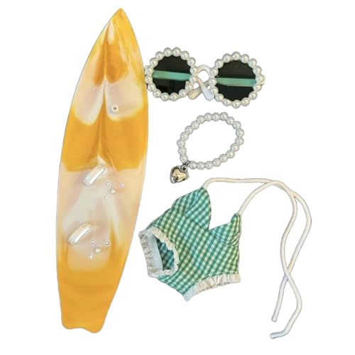 harayaa Puppenkleidung Mini-Badeanzug mit Punkten für 17 cm große Puppen, lässige DIY-Dekoration, Verkleidung, Sonnenbrille, Perlenkette, GrÜn harayaa Puppenkleidung Mini-Badeanzug mit Punkten für 17 cm große Puppen, lässige DIY-Dekoration, Verkleidung, Sonnenbrille, Perlenkette, GrÜn von harayaa